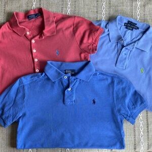 Lot of 3 girls large Ralph Lauren polo tops